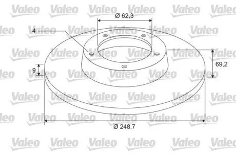 Диск гальмівний Z LOZYSKIEM Valeo 675408