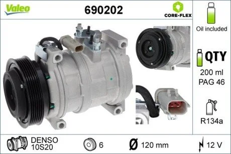 Компрессор кондиционера Valeo 690202