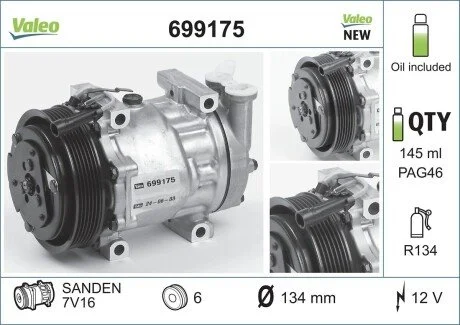 Компрессор кондиционера Valeo 699175