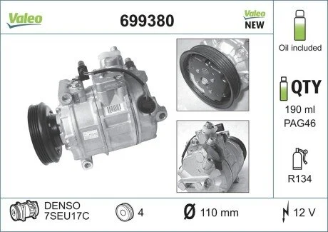 Компрессор кондиционера Valeo 699380