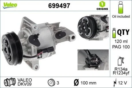 Компрессор кондиционера Valeo 699497