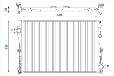 Радіатор охолодження MB C-class (W205)/E-class (W213)/GLC (X253) 13- OM651/OM654/M274/M276 Valeo 701142 (фото 1)