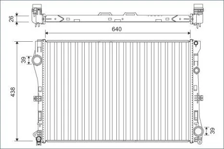 Радіатор охолодження MB C-class (W205)/E-class (W213)/GLC (X253) 13- OM651/OM654/M274/M276 Valeo 701142
