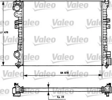 Радіатор, охолодження двигуна Valeo 731166
