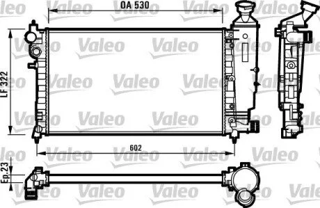 Радіатор, охолодження двигуна Valeo 731526