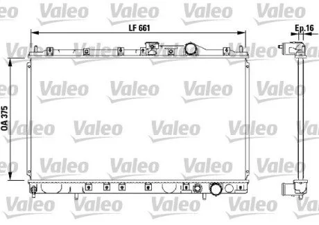Радиатор, охлаждение двигател Valeo 732539