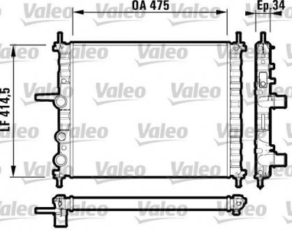 Радіатор, охолодження двигуна Valeo 732557