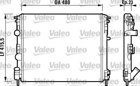 Радіатор, охолодження двигуна Valeo 732721