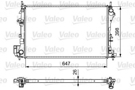 Радіатор, охолодження двигуна Valeo 732877