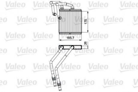 Радіатор обігрівача Valeo 811544