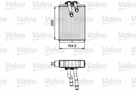 Радіатор обігрівача Valeo 811551 (фото 1)