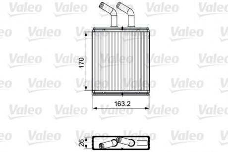 Радіатор обігрівача Valeo 811561