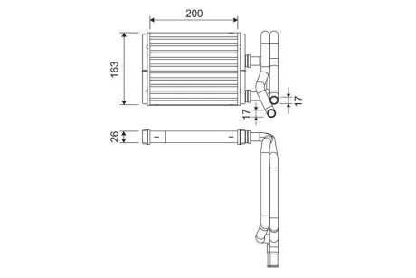 Радіатор пічки HONDA CIVIC VII 4EE-2-LDA1 11.00-12.05 Valeo 811577