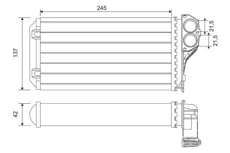Фото радиатор отопителя Valeo 812322 Радиатор отопителя Valeo 812322