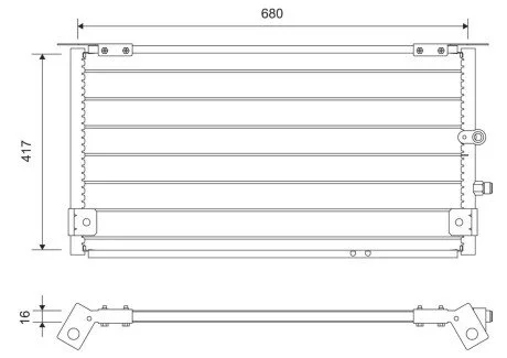 Конденсатор кондиціонера TOYOTA HILUX VI 2.4D 08.97-04.05 Valeo 812731