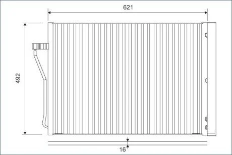 Радіатор кондиціонера BMW 7 (F01/F02/F03/F04) 4.4 05-15 Valeo 812879