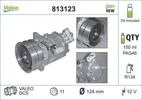 Компрессор кондиционера Valeo 813123