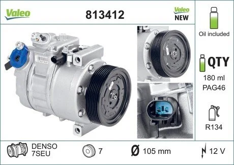Компрессор кондиционера Valeo 813412