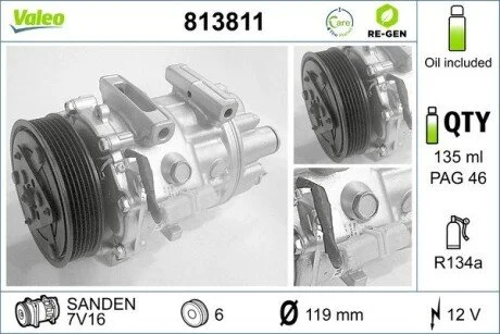 Компресор кондиціонера Valeo 813811