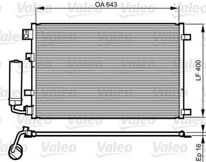 Радиатор кондиционера Valeo 814008