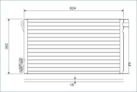 Радиатор кондиционера Valeo 814012