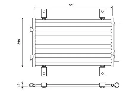 Радіатор кондиціонера Valeo 814081