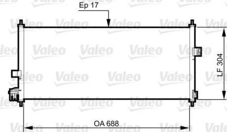Радиатор кондиционера Valeo 814328