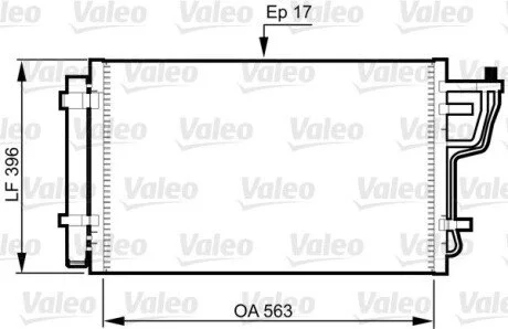 Радіатор кондиціонера Valeo 814351