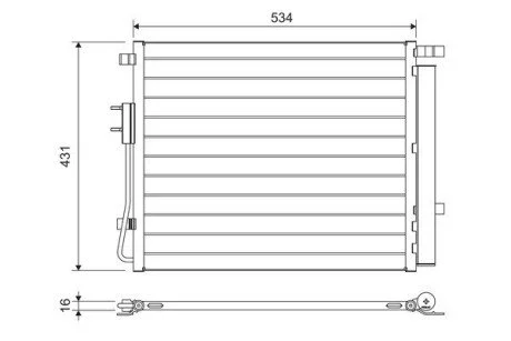 Радіатор кондиціонера Valeo 814459 (фото 1)
