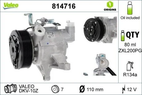 Компрессор кондиционера Valeo 814716