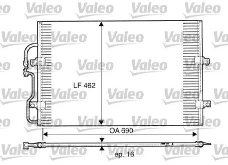 Радіатор кондиціонера Valeo 816852 (фото 1)