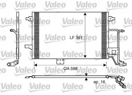 Радіатор кондиціонера Valeo 817665