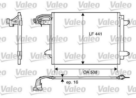 Радиатор кондиционера Valeo 817806