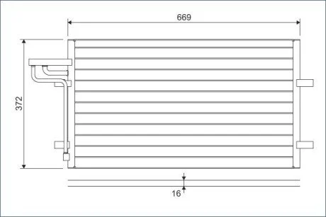 Радатор кондиціонера C-MAX/FOCUS 1.6-2.5 04-12 Valeo 818046