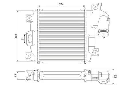Інтеркулер TOYOTA HILUX VII 2.5D/3.0D 08.05-09.15 Valeo 818321