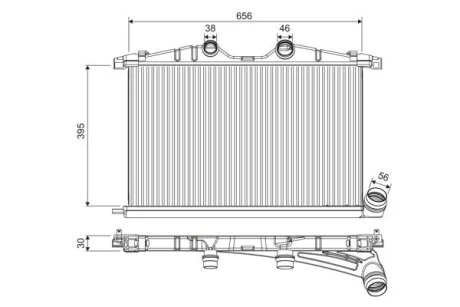 Інтеркулер CITROEN C5 III, C6, PEUGEOT 407, 508 I, 508/KOMBI 2.2D/3.0D 04.09- Valeo 818374