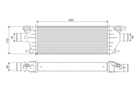 Інтеркулер FIAT SEDICI, SUZUKI SX4 D20AA 06.06- Valeo 818379