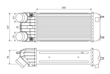 INTERCOOLER PEUGEOT 208 1.6 12- Valeo 818385