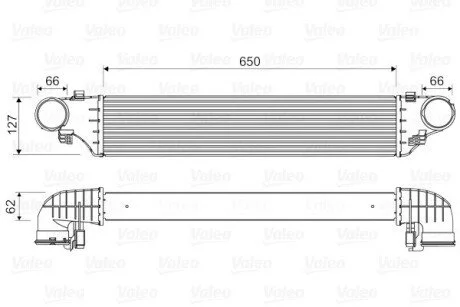 Інтеркулер MERCEDES C T-MODEL (S203), C (W203), CLC (CL203), CLK (A209), CLK (C209) 1.8-3.0D 05.00-06.11 Valeo 818552