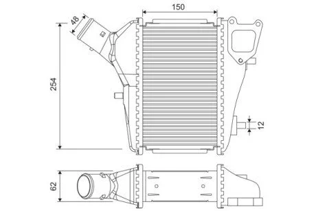 Радіатор інтеркулера Honda CR-V 2.2 i-CTDi/i-DTEC 07- Valeo 818686