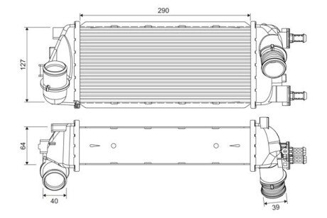 INTERCOOLER FIAT PANDA 12- Valeo 818695