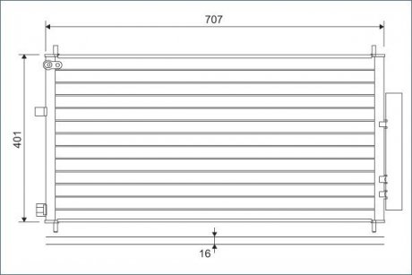 Радіатор кондиціонера Valeo 822593