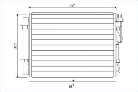 Радиатор кондиционера Valeo 822624