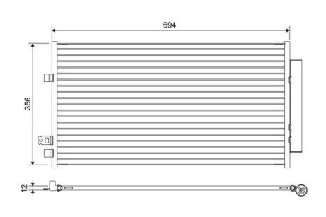 Радіатор кондиціонера FIAT 500X/RENEGADE 1.3-2.0 14- Valeo 822638