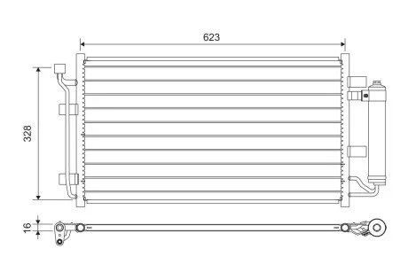 Радіатор кондиціонера LEAF Electric 10-17 Valeo 822646