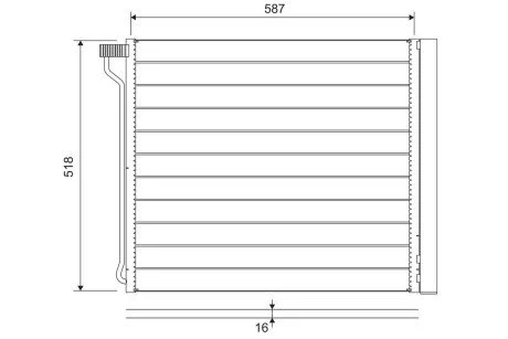Радіатор кондиціонера BMW X5 (E70/F15,F85) 09-18/X6 (E71,E72/F16,F86) 09-19 Valeo 822649