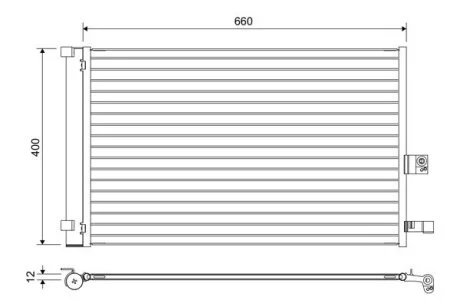 Радіатор кондиціонера BMW X3 (G01)/X4 (G02)/X5 (G05)/X6 (G06)/X7 (G07) 2.0-3.0 18- Valeo 822665