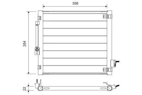 Радіатор кондиціонера MODEL S 14- Valeo 822759 (фото 1)