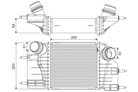 Інтеркулер NISSAN NOTE 1.5D 06.13-12.16 Valeo 822908