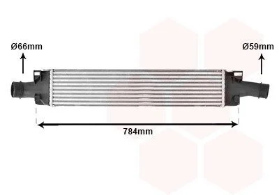Радіатор інтеркулера Audi A4/A5/A6/A7/Q5 2.0-3.0H 15- Van Wezel 03014707